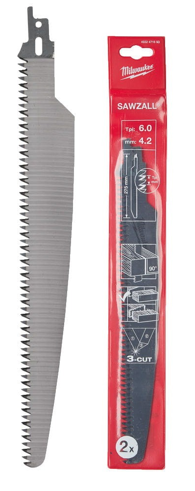 4932471693 Brzeszczot do pi� szablastych do drewna 275x6 2szt 