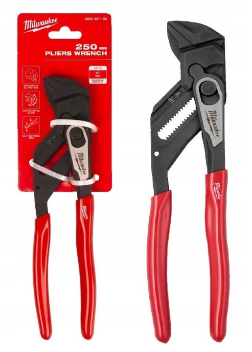 4932501150 Milwaukee Szczypce Nastawne do Rur 150 mm – do Bia�ego Monta�u  