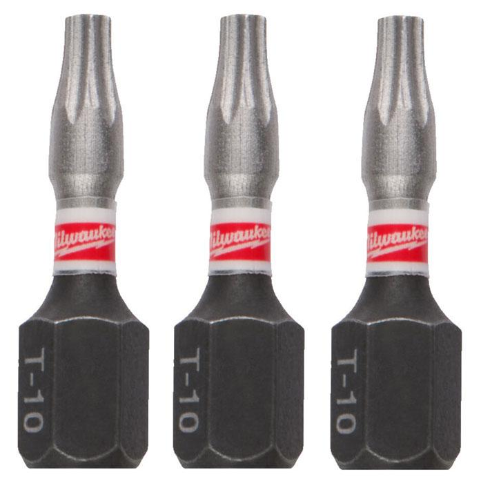 4932500361 Bit udarowy TX10 25mm Milwaukee Shockwave Impact Duty™ – końcówka Torx, 3 szt.,