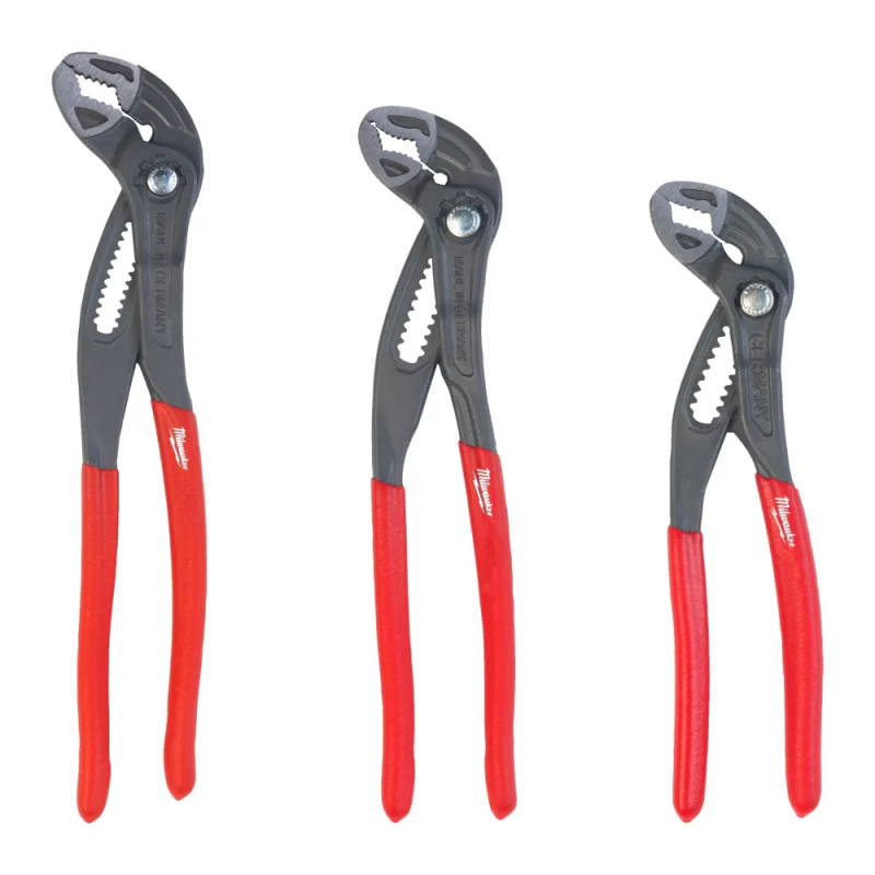4932498543 Zestaw szczypiec nastawnych do rur Milwaukee 3 szt. 180/250/300 mm – podw�jnie z�bkowane