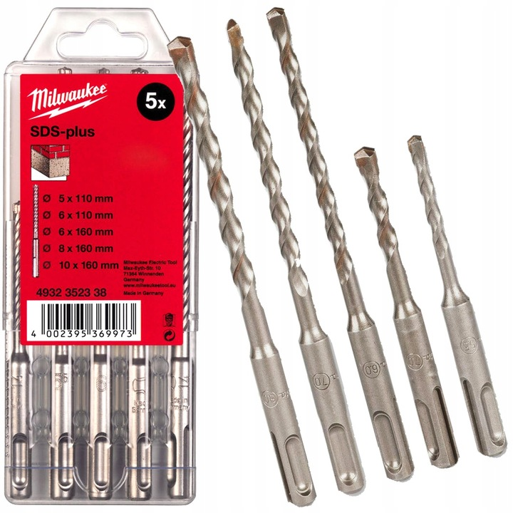 4932352338 Zestaw wierte� 5-10mm 5szt SDS+ Milwaukee M2