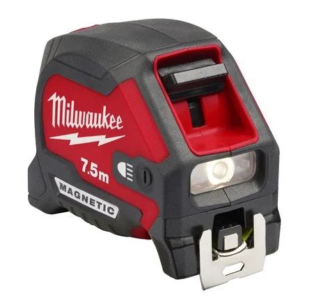4932492469 Miara zwijana magnetyczna Milwaukee 7,5 m LED 100 lm – podświetlana taśma 30 mm