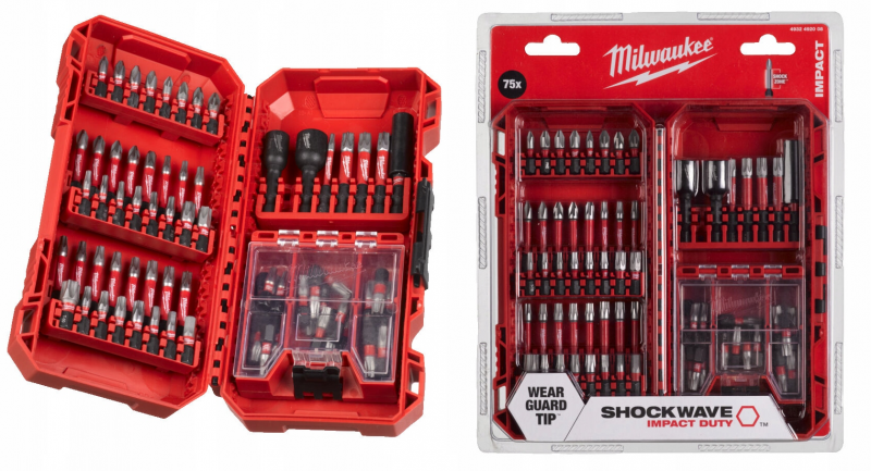 4932492008 MILWAUKEE ZESTAW BIT�W UDAROWYCH PACKOUT 75szt