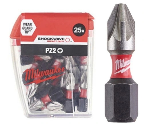 4932430864 MILWAUKEE BIT UDAROWY SHOCKWAVE PZ2 25MM Pozidriv