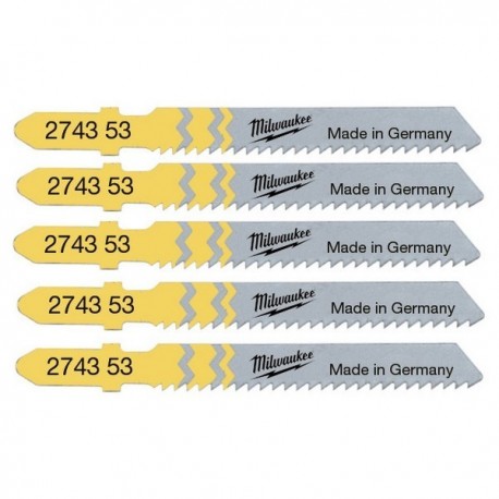 4932274353 Brzeszczoty do drewna chwyt T czyste ci�cie 50/2 mm 5 szt  MILWAUKEE  
