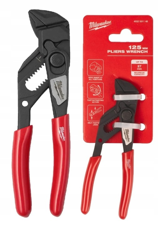 4932501148 Milwaukee Szczypce Nastawne do Rur 125 mm – do Bia�ego Monta�u 