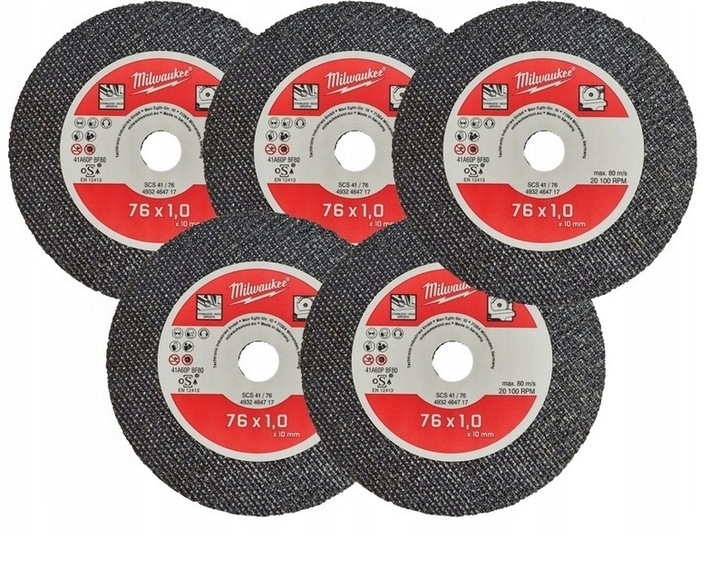 4932464717 MILWAUKEE tarcza korundowa 76mm 5szt. M12 FCOT
