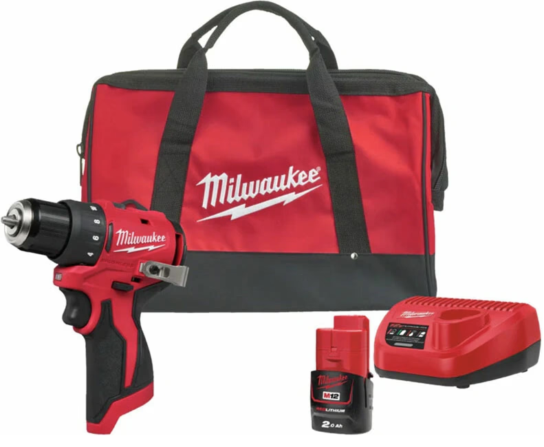 4933500773 Zestaw kompaktowa wiertarko-wkrętarka M12 BLDDRC-201B Milwaukee