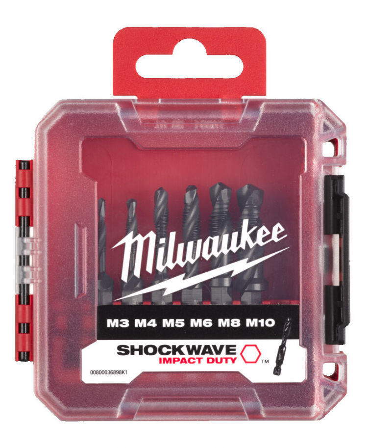 4932498267 Zestaw Gwintownik�w Wierte�  HSS-G 1/4 6szt  Milwauke