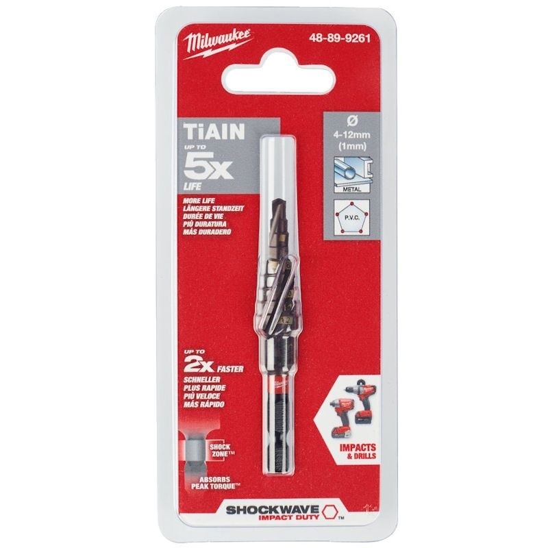 48899261 Wiert�o stopniowe udarowe 4 - 12 mm INOX 1/4 HEX 