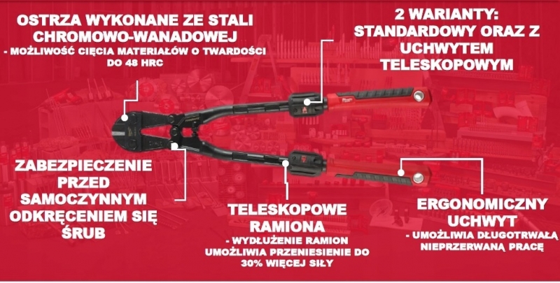4932464850 No�yce do pr�t�w Teleskopowe 360-450 mm Milwaukee