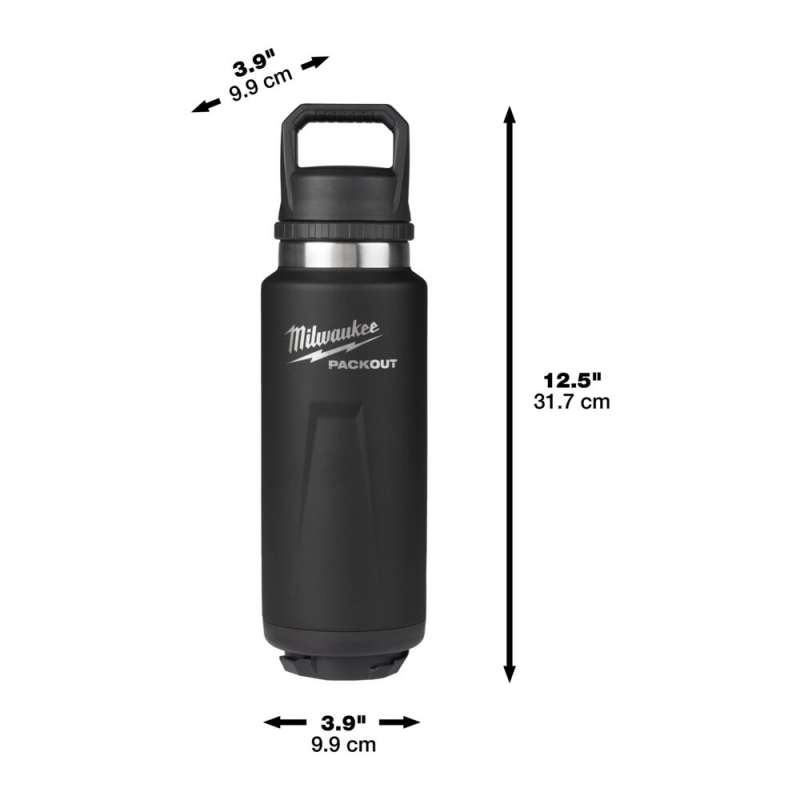 4932493468 Butelka termiczna 1065 ml  kubek na napoje kaw� wod�  Packout Milwaukee Czarny
