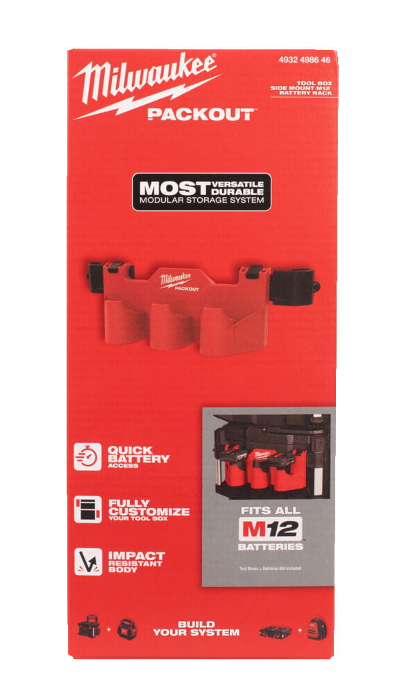 4932498646 Boczny uchwyt na akumulatory M12 Packout Milwaukee 