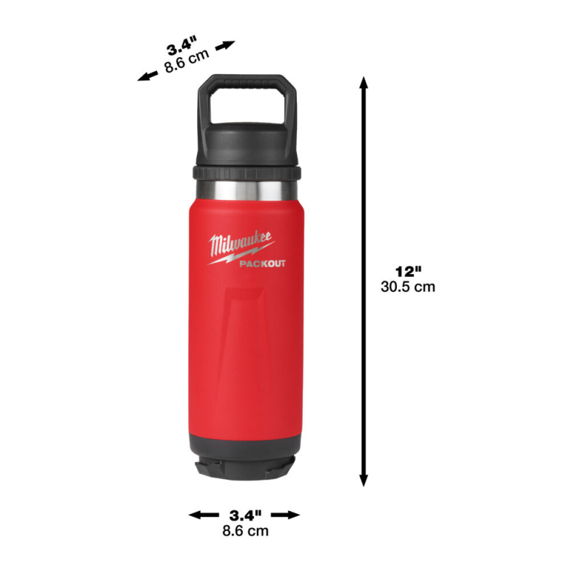 4932493465 Butelka termiczna 710 ml  kubek na napoje kaw� wod�  Packout Milwaukee Czerwony 