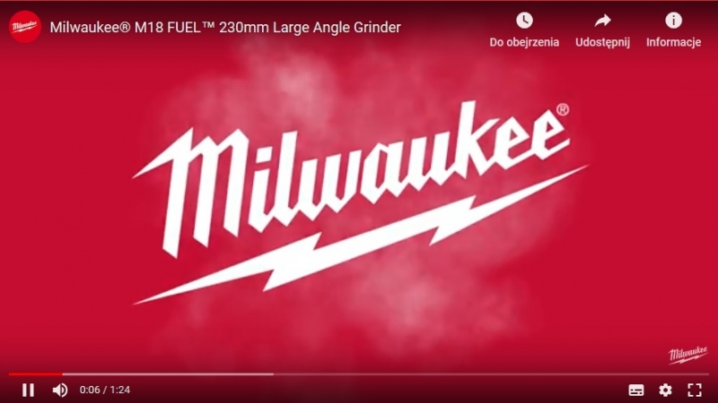 Milwaukee Szlifierka K�towa 230mm Akumulatorowa M18 FLAG230XPDB-121C