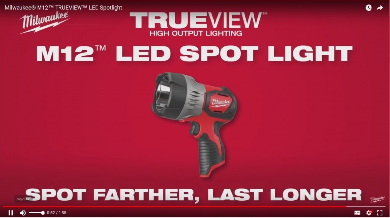 4933451261 Milwaukee M12 SLED-0 M12 reflektor LED lampa latarka 