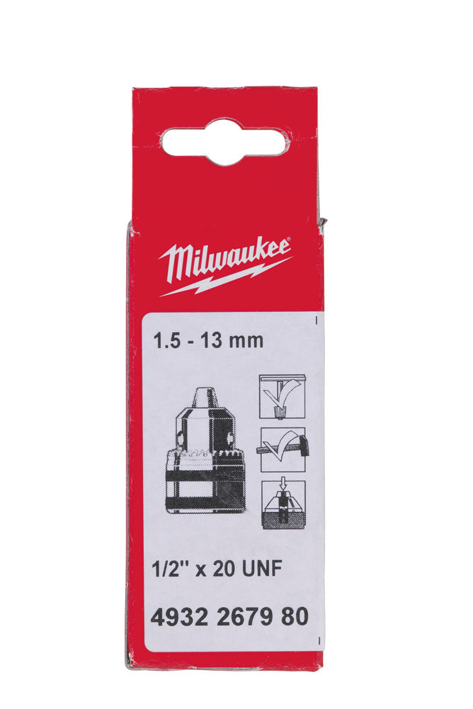 4932267980  Milwaukee Uchwt G�owica do wiertarki Uchwyt wiertarski 1/2x20 UNF 1.5-13mm 