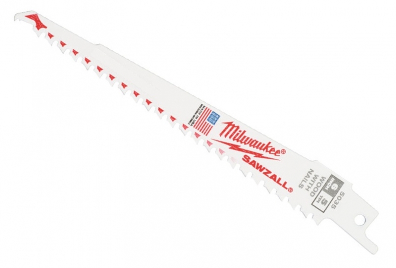 48016035 Milwaukee Brzeszczot do drewna z metalem 150mm/6Inch 5z�b/Cal 