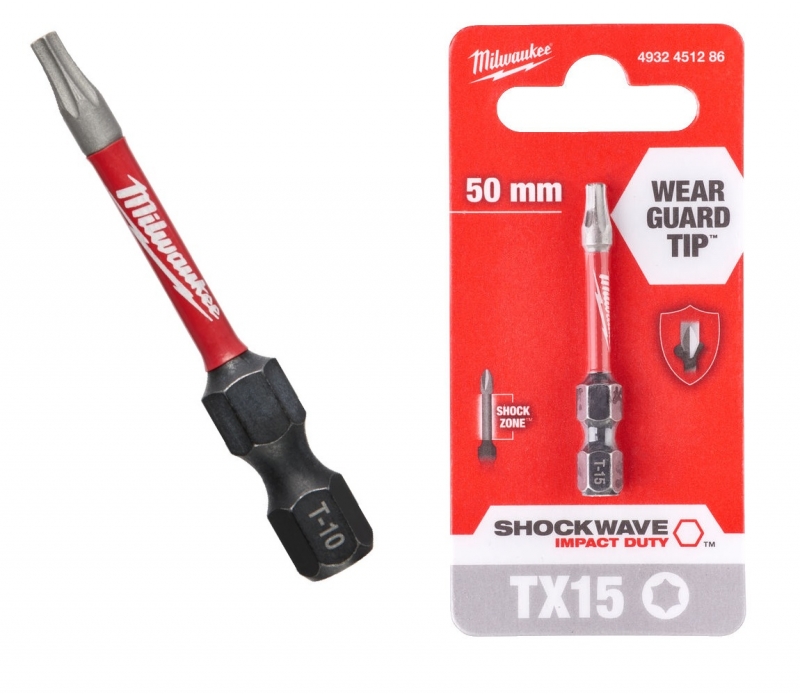 4932451286 Milwaukee Bit do wkrętarki Torx TX15 x 50mm Shockwave