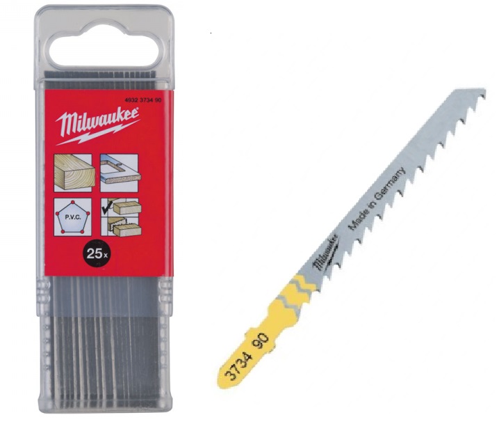 4932373490 Milwaukee Brzeszczoty do drewna 25szt  do wyrzynarki 75/4mm