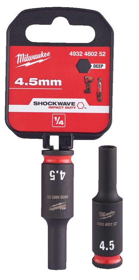 4932480252 Klucz Nasadka udarowa 6-pkt 4.5mm 1/4 d�uga Milwaukee