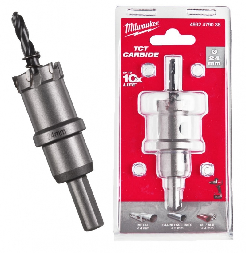 4932479038 Milwaukee Otwornica do stali nierdzewnej metalu 24 mm TCT
