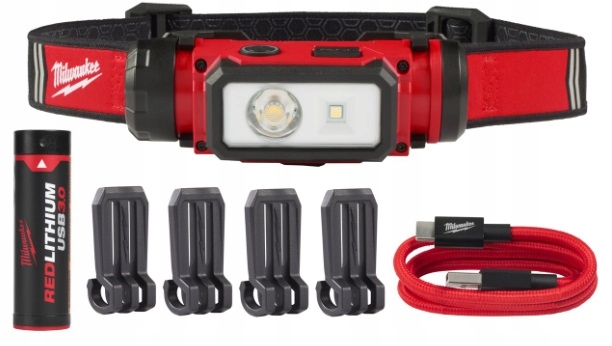 4933479963 MILWAUKEE LATARKA CZO�OWA L4 HL2-301 3Ah USB 600LM Na He�m