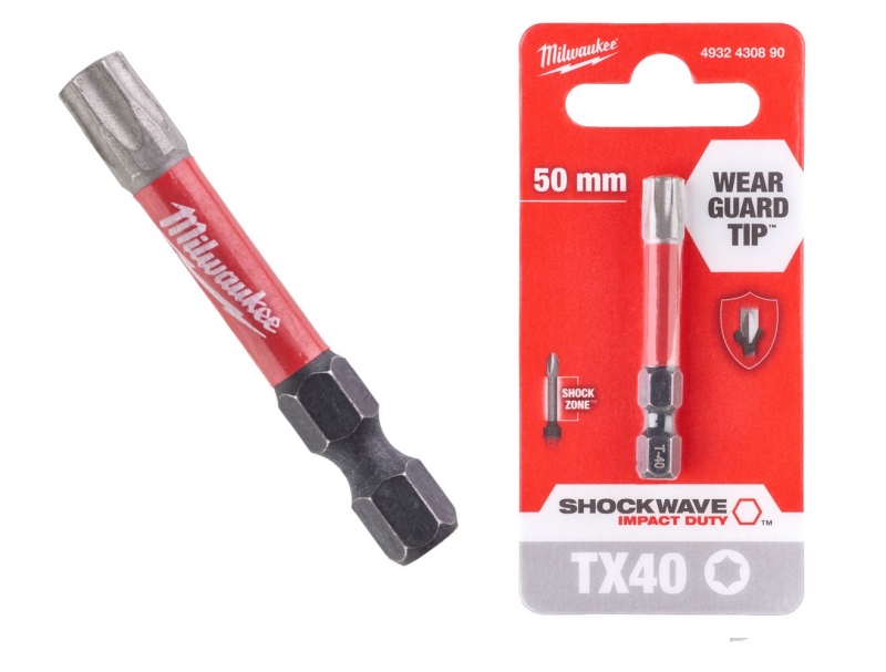 4932430890 Milwaukee Bit do wkr�tarki Torx TX40 x 50mm Shockwave