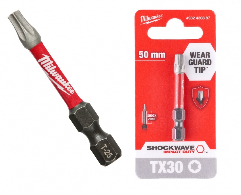 4932430887 Milwaukee Bit do wkr�tarki Torx TX30 x 50mm Shockwave 