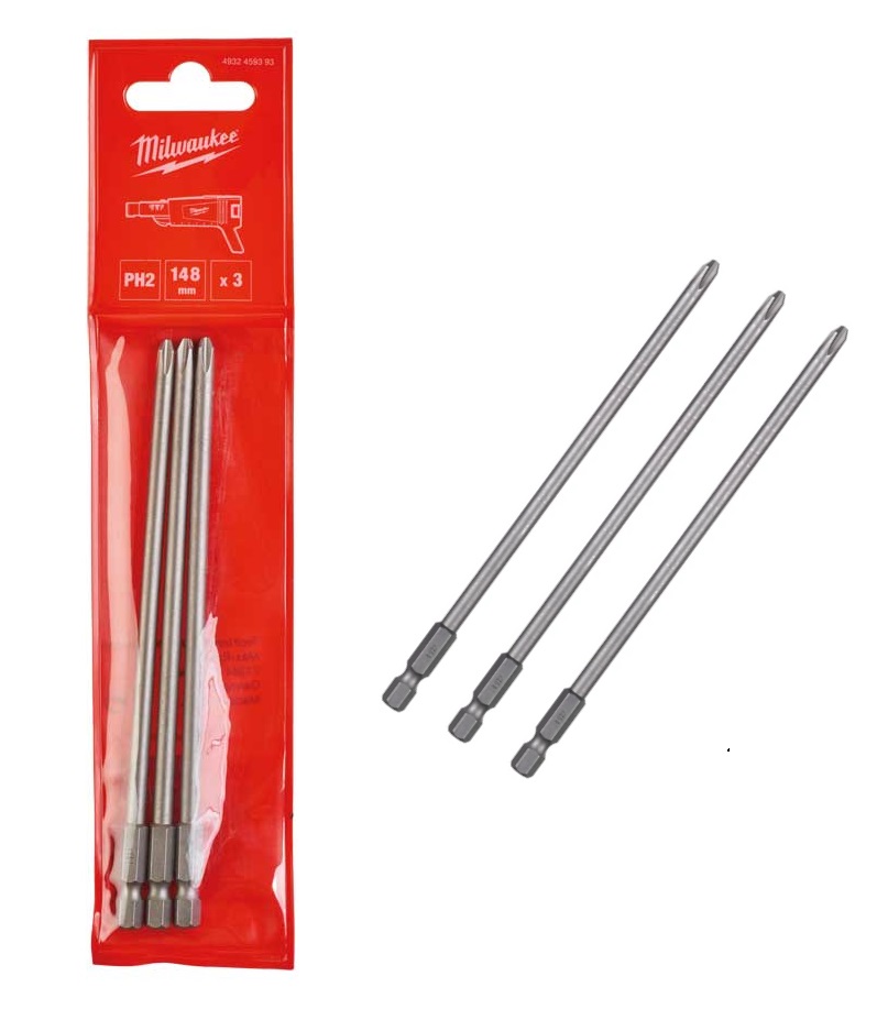 4932459393 Milwaukee 3 x BIT PH2 148 MM DO M18 FSG