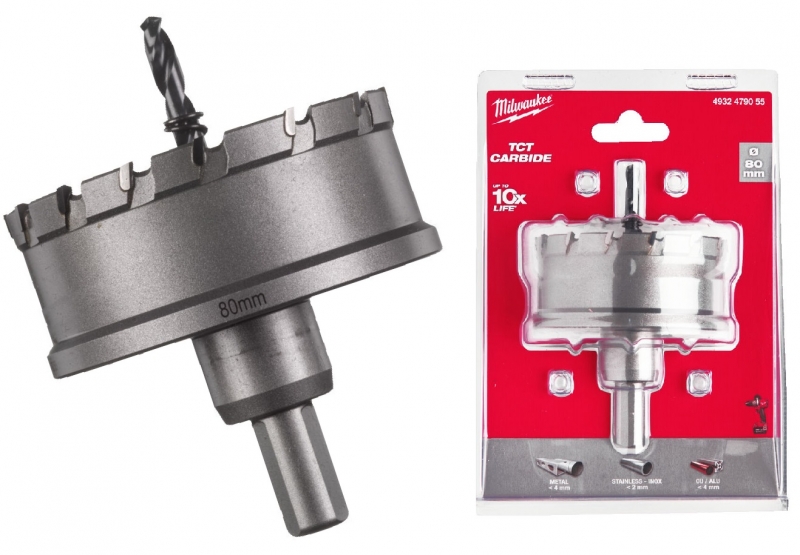 4932479055 Milwaukee Otwornica do stali nierdzewnej metalu  80 mm TCT