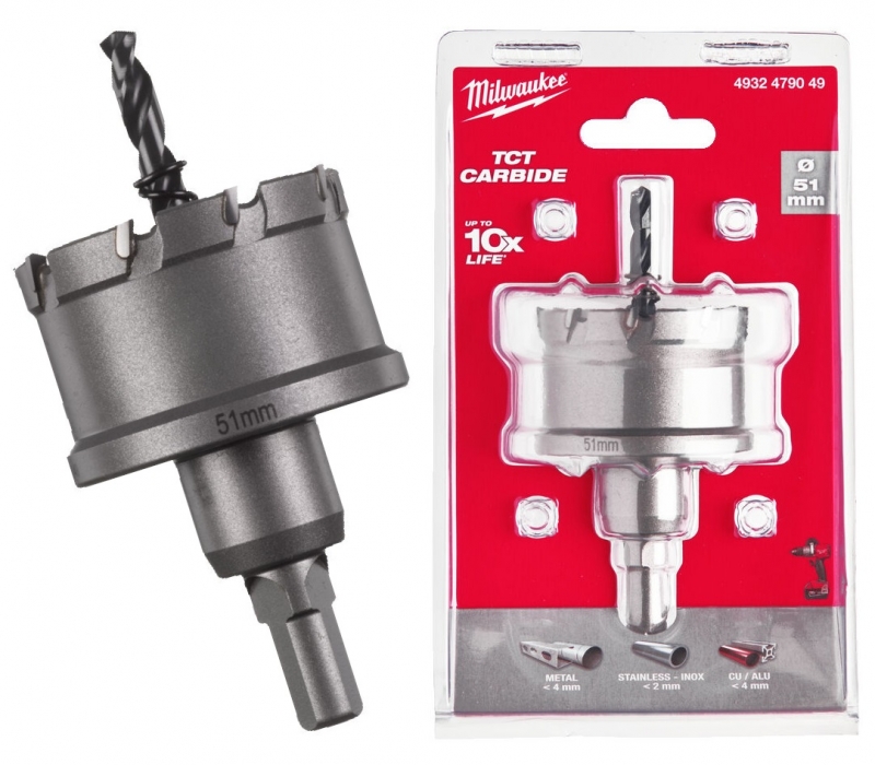 4932479049 Milwaukee Otwornica do stali nierdzewnej metalu 51 mm TCT
