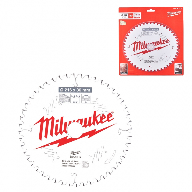 4932471316 Milwaukee Tarcza Tn�ca Widiowa 216mm x 30mm otw�r x 48Z  