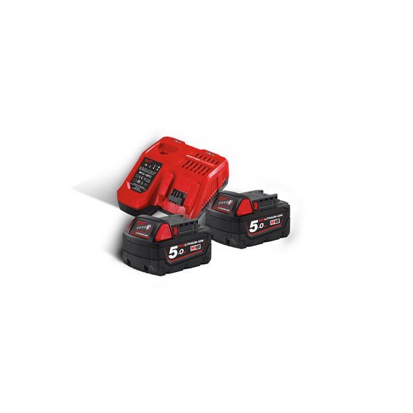 Milwaukee M18 NRG-502 M18 NRG pack  2 x Bateria 5.0Ah + �adowarka