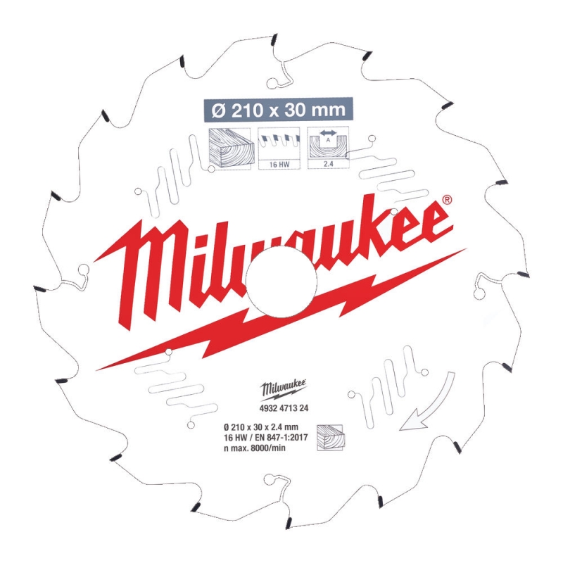 Milwaukee Tarcza Tn�ca Widiowa 210mm x 30otw�r x16Z