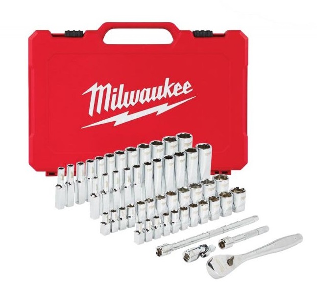 4932464944 Milwaukee Zestaw Nasadek z Grzechotk� 1/4 Metryczne i calowe 50szt 