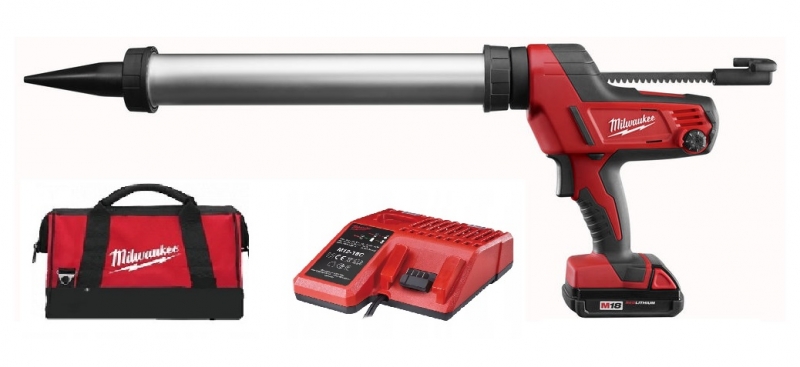  Milwaukee C18 PCG/600T-201B Akumulatorowy Pistolet do kleju 600ML + Bateria + �adowarka 