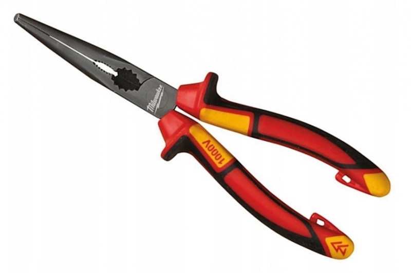 4932464565 Milwaukee Szczypce P�askie D�ugie Okr�g�e Wygi�te 45st 205mm 