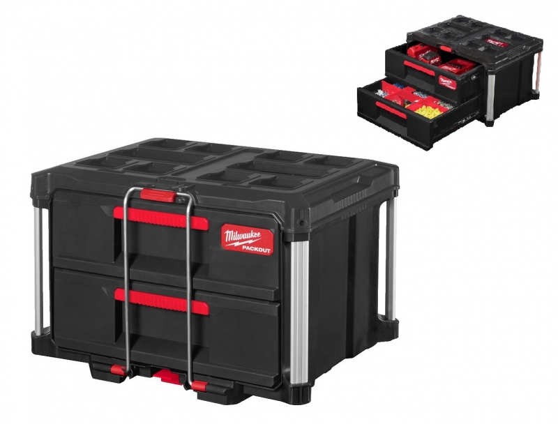 4932472129 Milwaukee Skrzynia Packout z 2 Szufladami