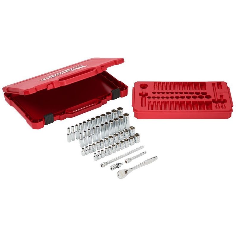4932464944 Milwaukee Zestaw Nasadek z Grzechotk� 1/4 Metryczne i calowe 50szt 