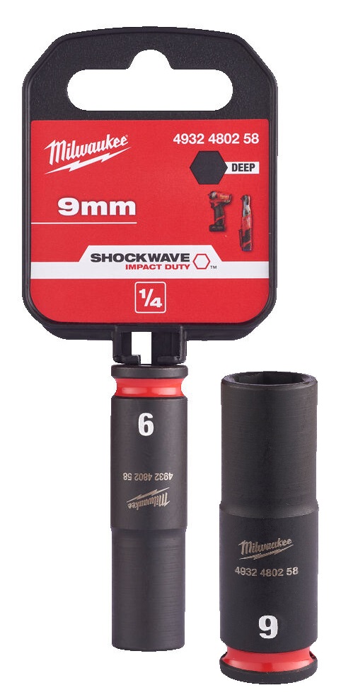 Klucz Nasadka udarowa 6-pkt 9mm 1/4 d�uga Milwaukee