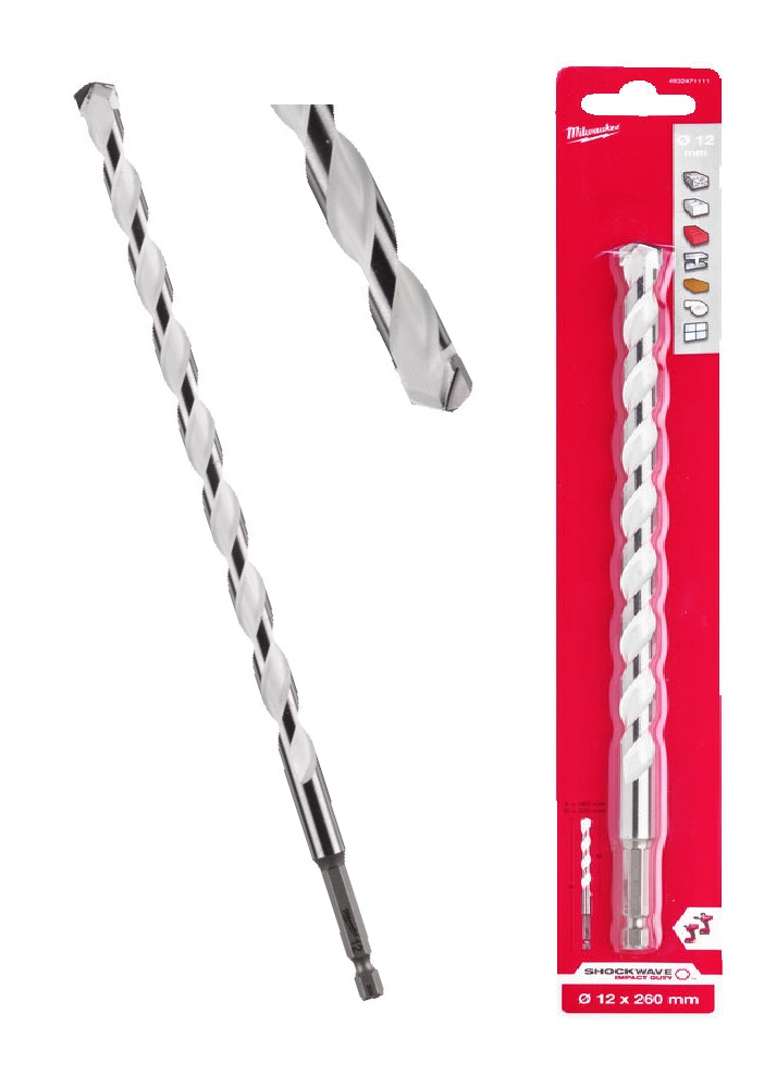 WIERT�O UNIWERSALNE MILWAUKEE HEX 12x 260 mm