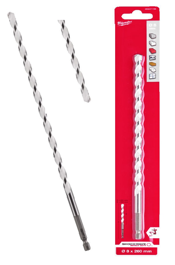 4932471105 WIERT�O UNIWERSALNE MILWAUKEE HEX 8x 260 mm 