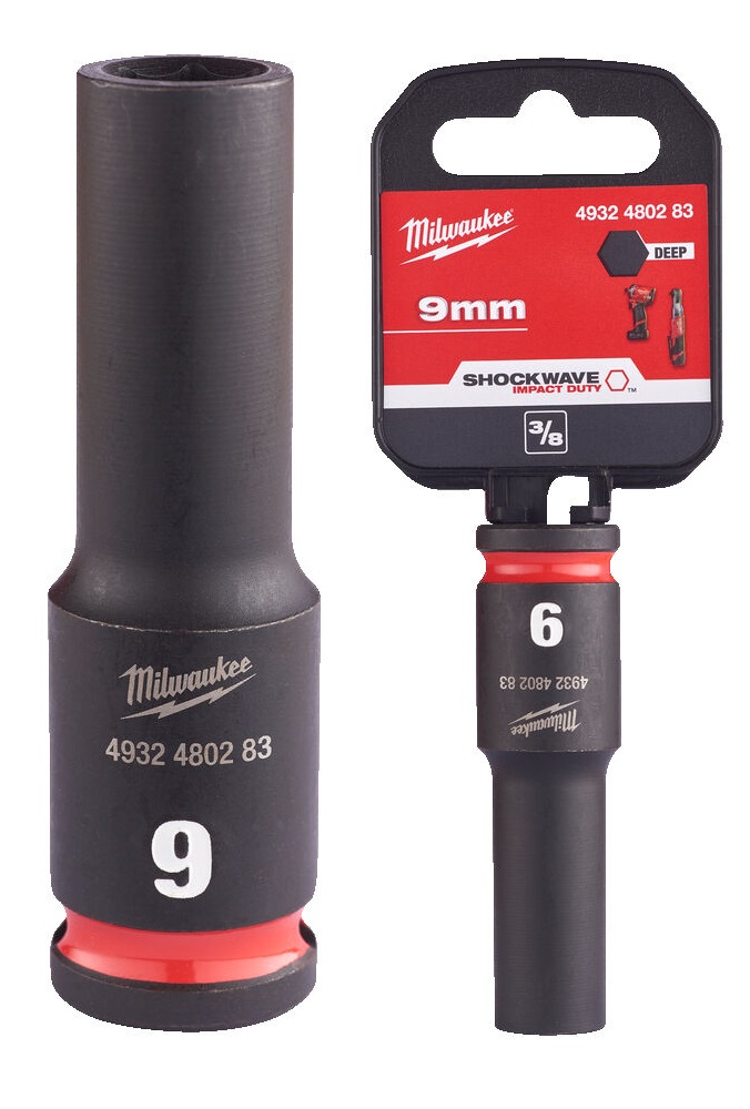 4932480283 Milwaukee Nasadka Udarowa D�uga 3/8 6-pkt 9mm 