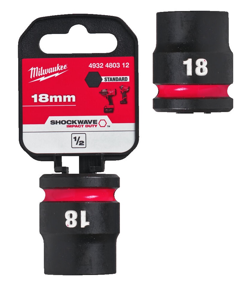 4932480312 Milwaukee Nasadka udarowa kr�tka 1/2  18mm 