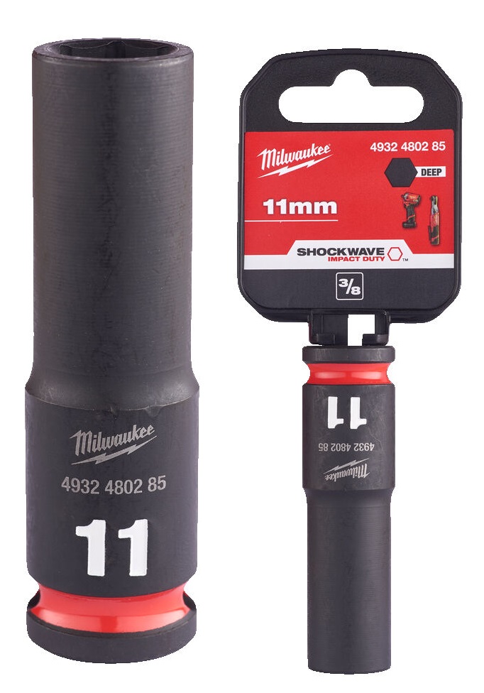 4932480285 Milwaukee Nasadka Udarowa D�uga 3/8 6-pkt 11mm 