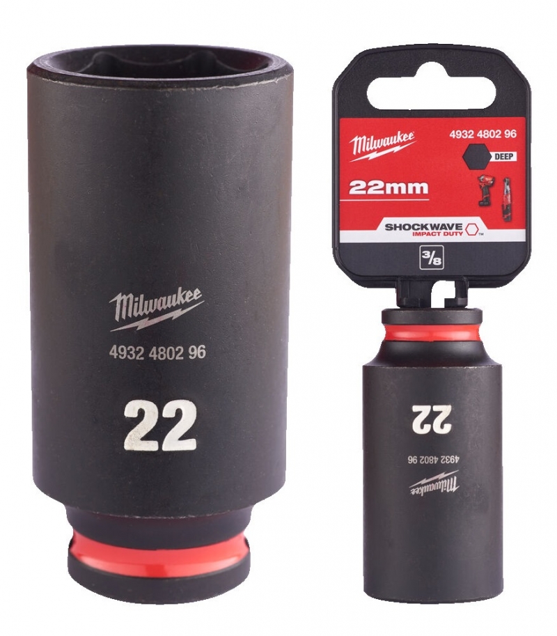 Milwaukee Nasadka Udarowa D�uga 3/8 6-pkt 22mm