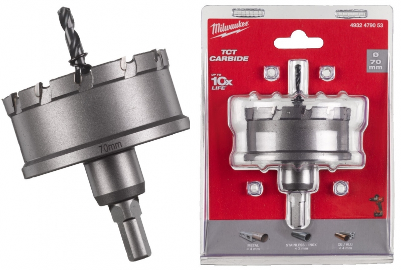 4932479054 Milwaukee Otwornica do stali nierdzewnej metalu 76 mm TCT