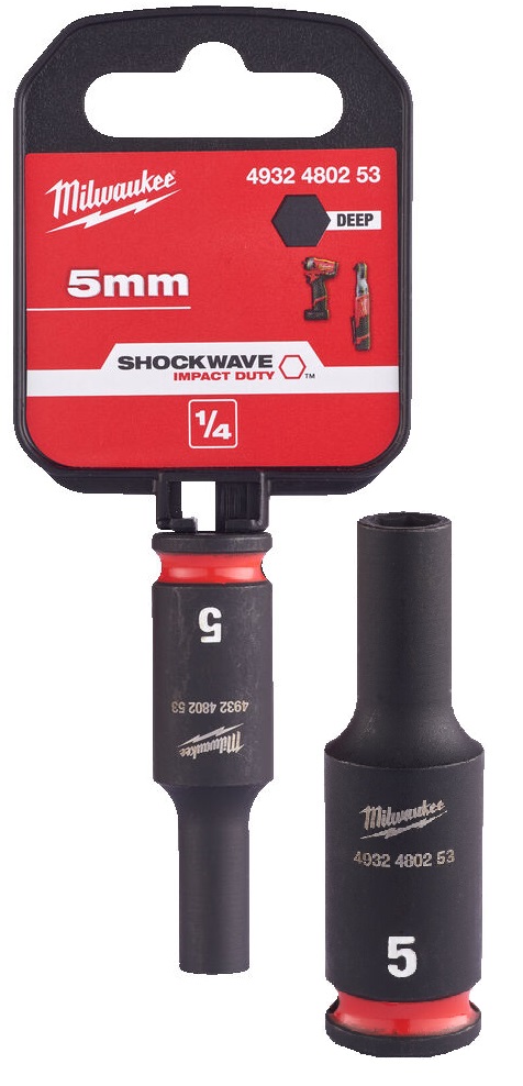 Klucz Nasadka udarowa 6-pkt 5mm 1/4 d�uga Milwaukee