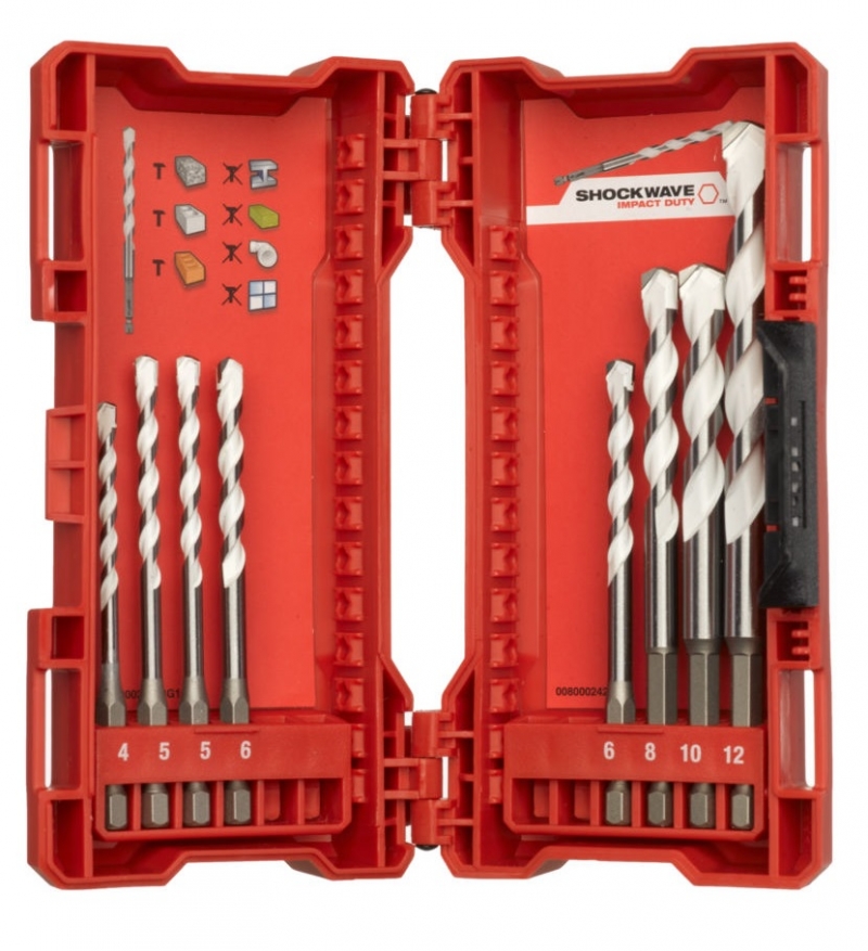 Milwaukee Zestaw Wierte� Uniwersalnych 8szt Hex 1/4  4-12mm